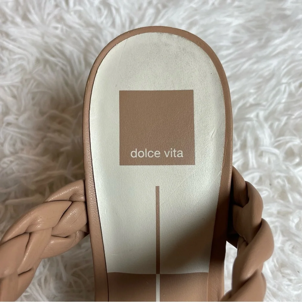 Paily Braided Double Strap High Heel Sandals | Nude Cafe - Picture 9 of 14